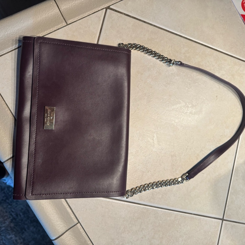 Kate Spade Deep Purple Leather Clutch